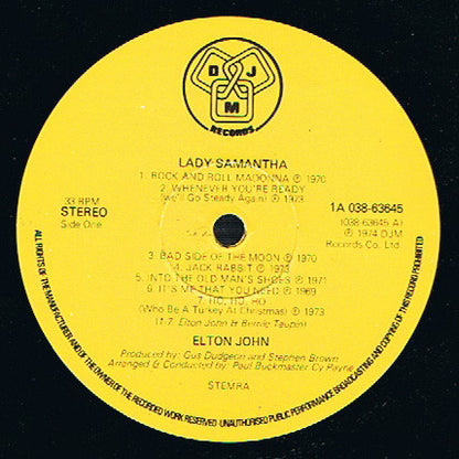 Elton John - Lady Samantha