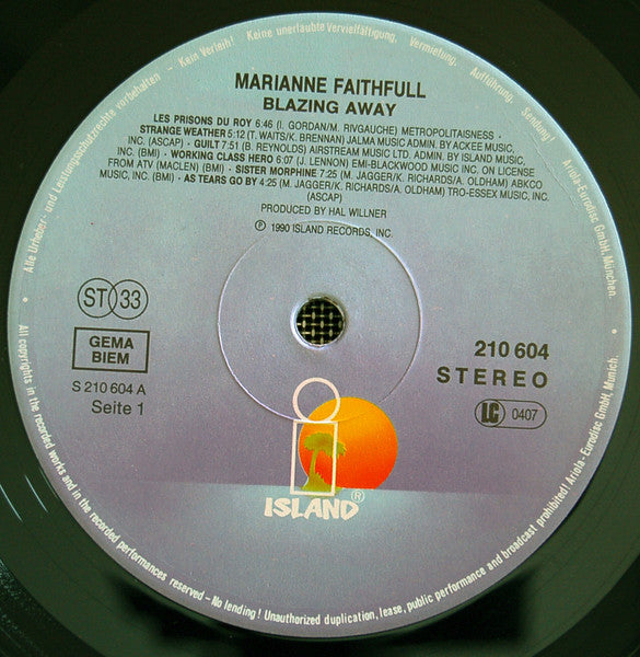 Marianne Faithfull - Blazing Away