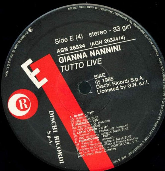 Gianna Nannini - Tutto Live