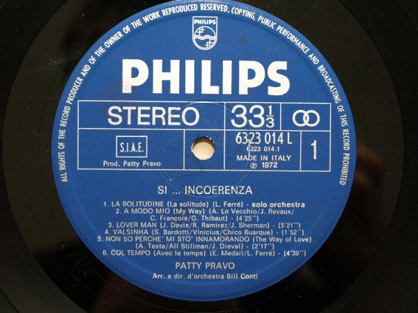 Patty Pravo - Sì...Incoerenza