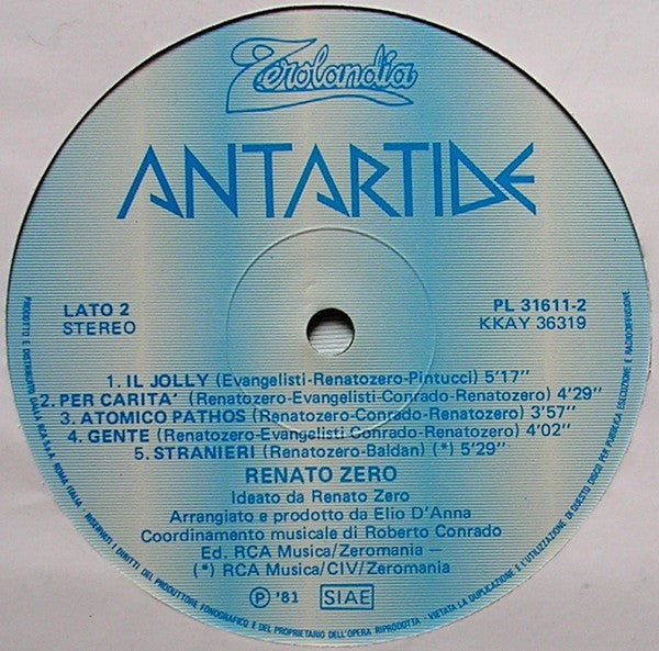 Renato Zero - Artide Antartide