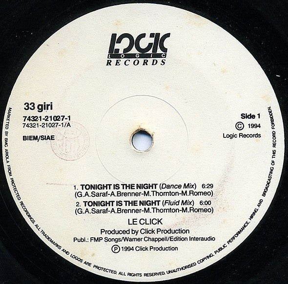 Le Click - Tonight Is The Night