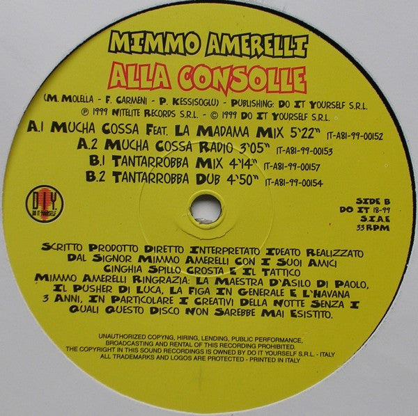 Mimmo Amerelli - Alla Consolle