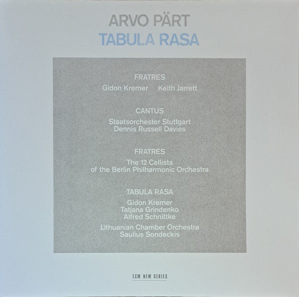 Arvo Pärt - Tabula Rasa (nuovo)