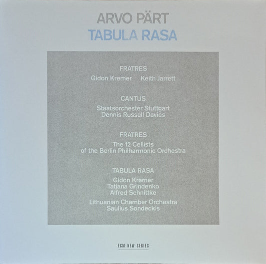 Arvo Pärt - Tabula Rasa (nuovo)
