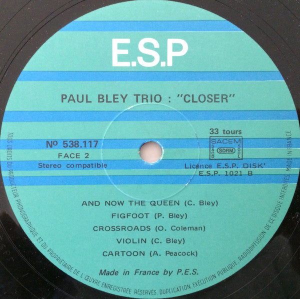 Paul Bley Trio - Closer