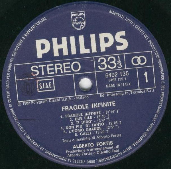 Alberto Fortis - Fragole Infinite
