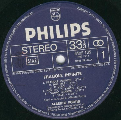 Alberto Fortis - Fragole Infinite