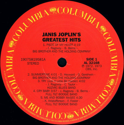 Janis Joplin - Janis Joplin's Greatest Hits (nuovo)