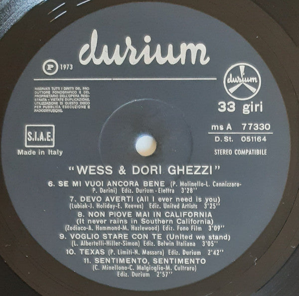 Wess And Dori Ghezzi - Bianco E Nero - Wess & Dory Ghezzi
