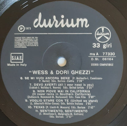 Wess And Dori Ghezzi - Bianco E Nero - Wess & Dory Ghezzi