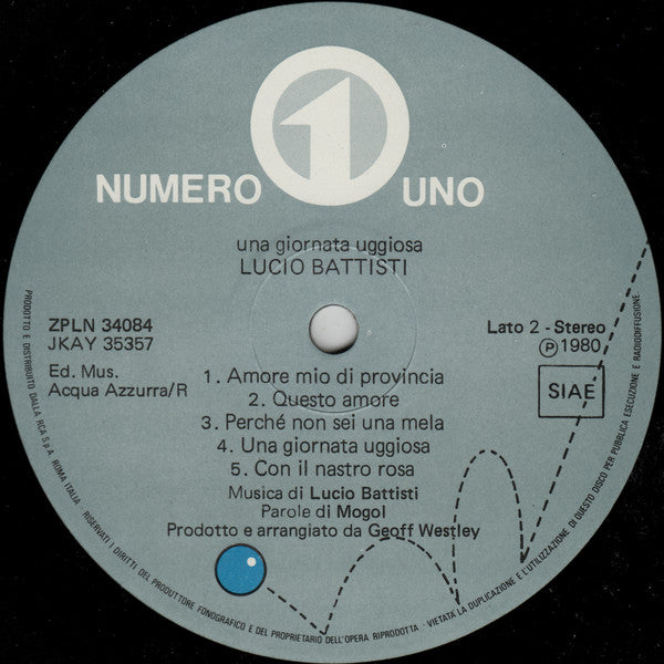 Lucio Battisti - Una Giornata Uggiosa