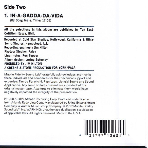 Iron Butterfly - In-A-Gadda-Da-Vida (original Master Recording)