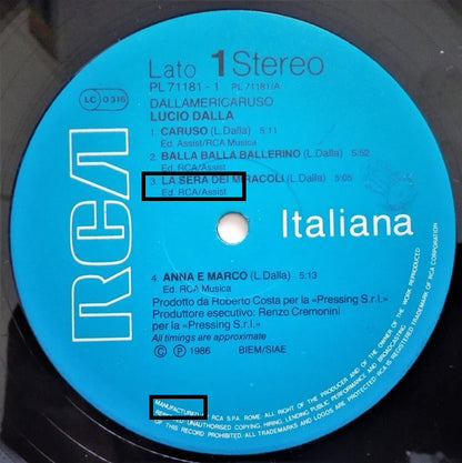 Lucio Dalla - Dallamericaruso