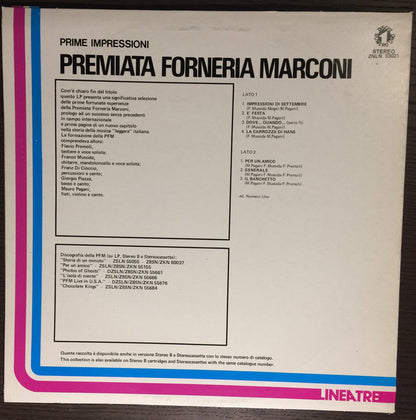 Premiata Forneria Marconi - Prime Impressioni