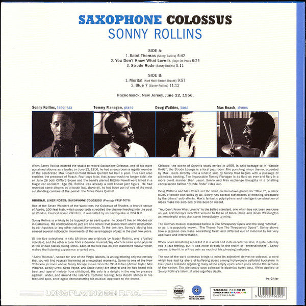 Sonny Rollins - Saxophone Colossus