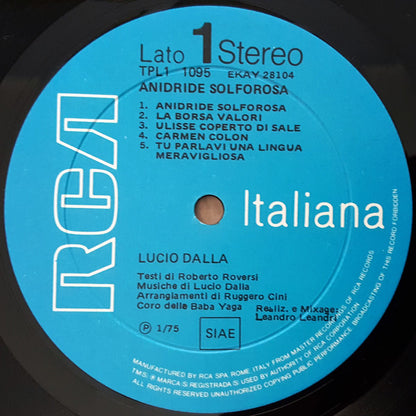 Lucio Dalla - Anidride Solforosa