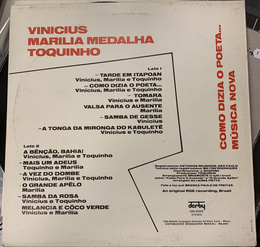 Vinicius De Moraes - Como Dizia O Poeta... Música Nova