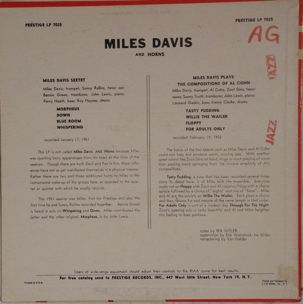 Miles Davis - Miles Davis And Horns
