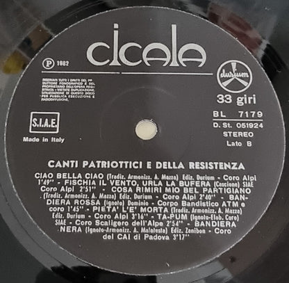 Various - Canti Patriottici E Della Resistenza