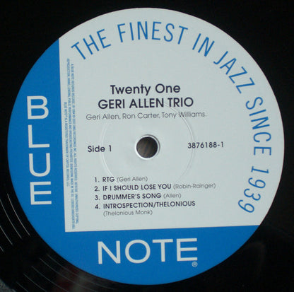 Geri Allen Trio With Ron Carter, Tony Williams ‎– Twenty One (nuovo)