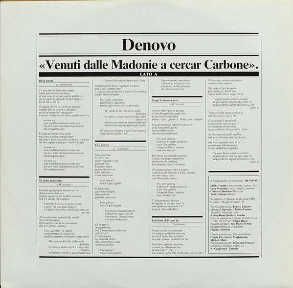 Denovo - Venuti Dalle Madonie A Cercar Carbone