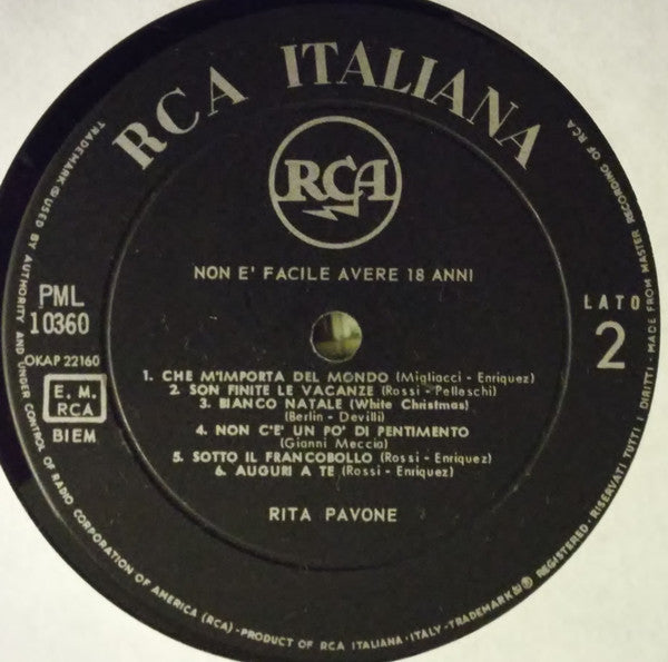 Rita Pavone - Non È Facile Avere 18 Anni