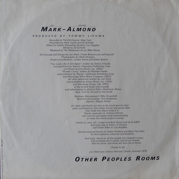 Mark-Almond - Other Peoples Rooms