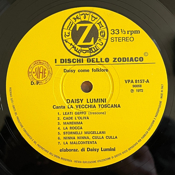 Daisy Lumini - Daisy Come Folklore (Daisy Lumini Canta La Vecchia Toscana)