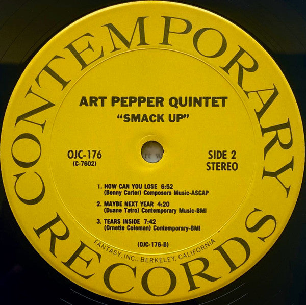 Art Pepper Quintet - Smack Up