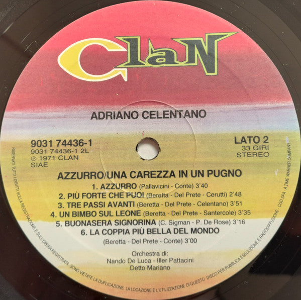 Adriano Celentano - Azzurro / Una Carezza In Un Pugno