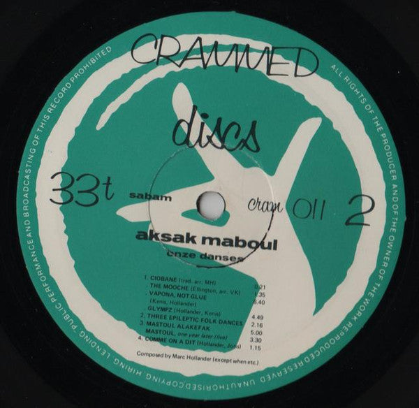 Marc Hollander - Onze Danses Pour Combattre La Migraine.
