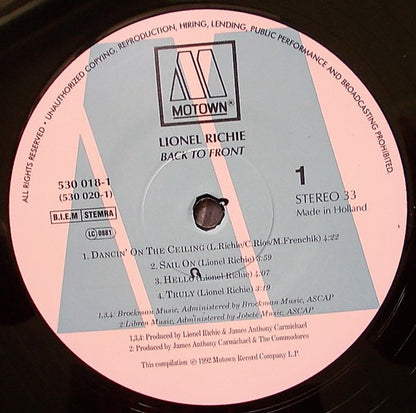 Lionel Richie - Back To Front