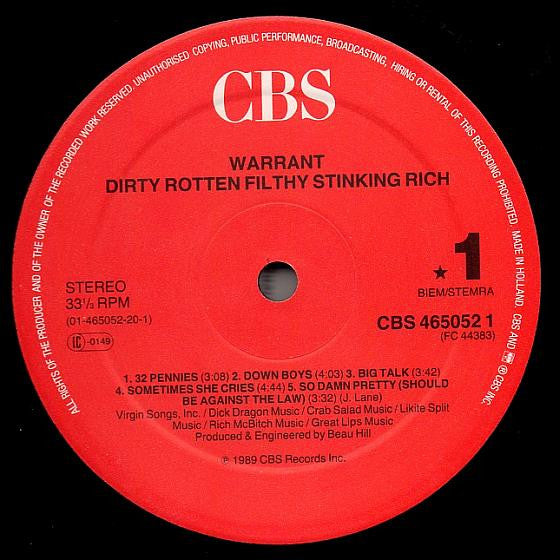 Warrant - Dirty Rotten Filthy Stinking Rich