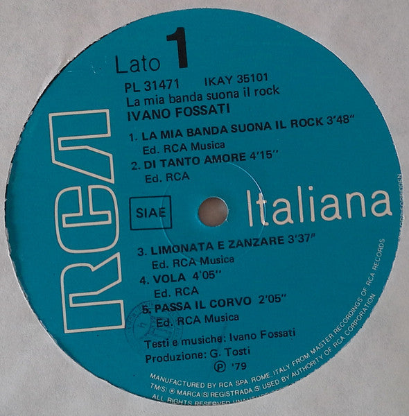 Ivano Fossati - La Mia Banda Suona Il Rock