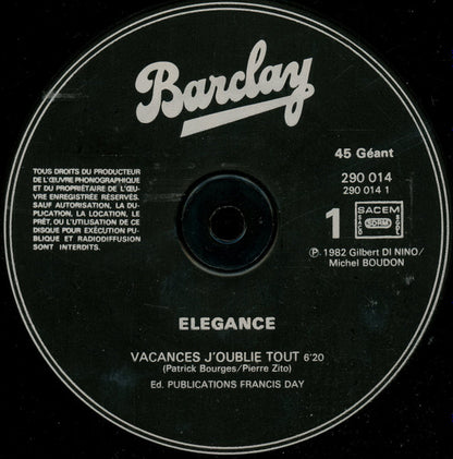 Elegance - Vacances J'oublie Tout