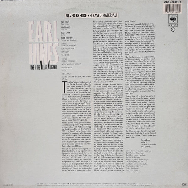 Earl Hines - Live At The Village Vanguard