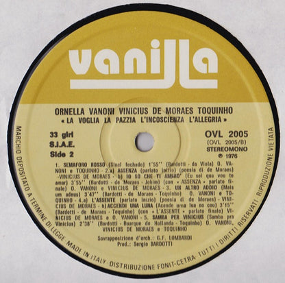 Ornella Vanoni - La Voglia La Pazzia L'Incoscienza L'Allegria