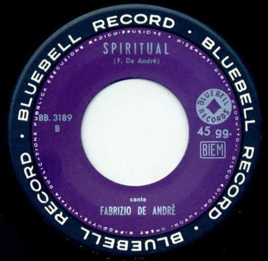 Fabrizio De André - Caro Amore - (7")