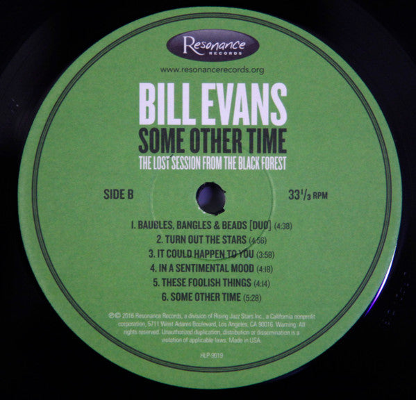 Bill Evans - Some Other Time (The Lost Session From The Black Forest)