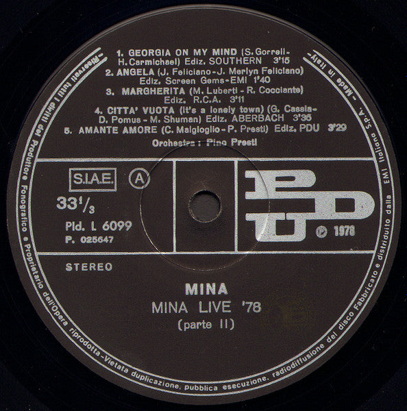 Mina - Live '78