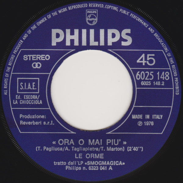 Le Orme - Amico Di Ieri (7")