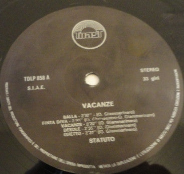 Statuto - Vacanze