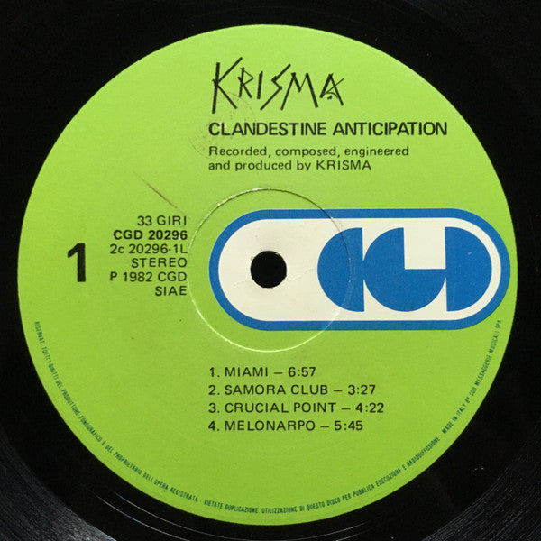 Krisma - Clandestine Anticipation