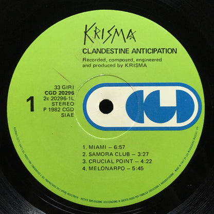 Krisma - Clandestine Anticipation