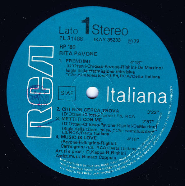 Rita Pavone - RP '80