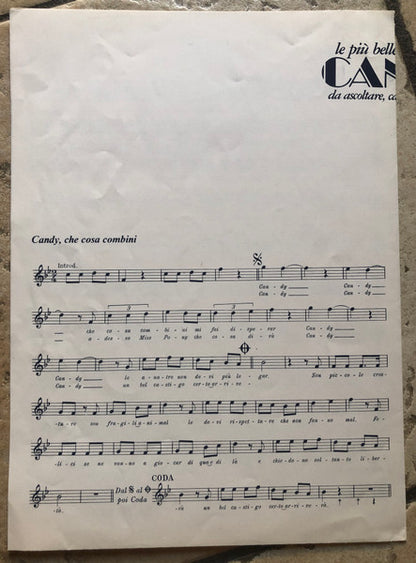 Le Più Belle Canzoni Di Candy (Da Ascoltare, Cantare, Suonare)