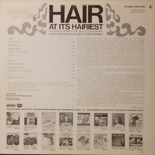 Sandy Brown And His Gentlemen Friends ‎– "Hair" - At It's Hairiest