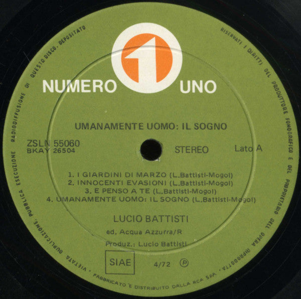 Lucio Battisti - Umanamente Uomo: Il Sogno.