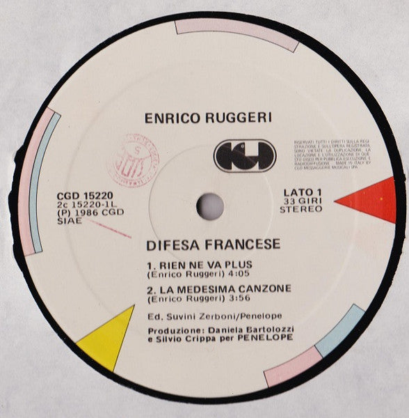 Enrico Ruggeri - Difesa Francese